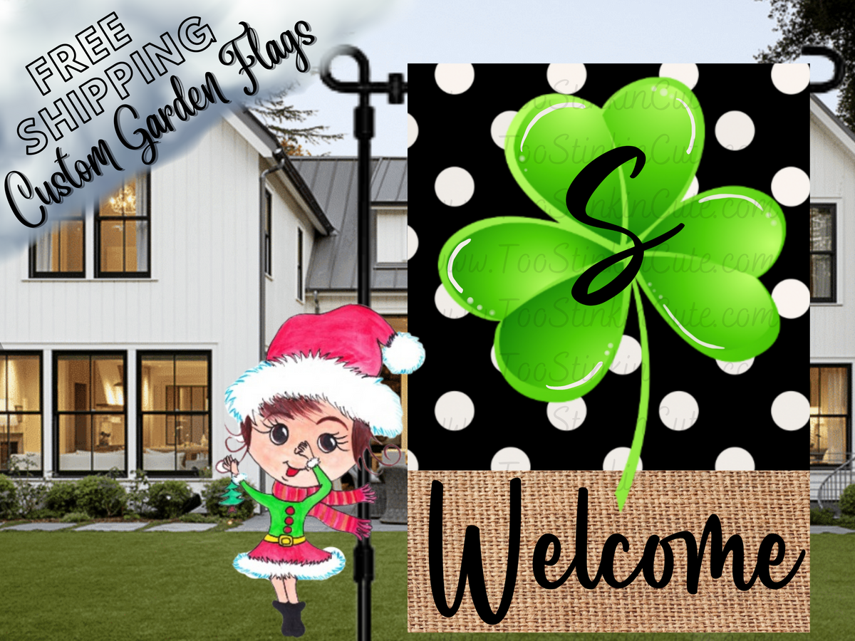 Happy St. Patrick's Day, Personalized Garden Flags, St. Patrick's