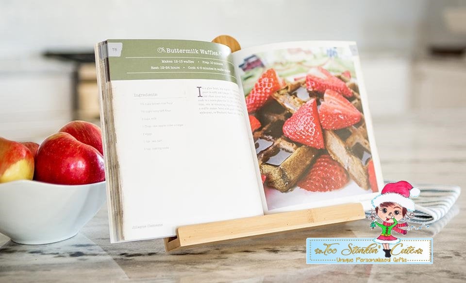  Personalized Bamboo Blank Cookbook with Pen