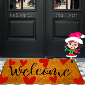 Custom Welcome Valentine's Doormat