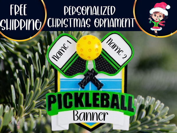 Pickleball Personalized Christmas Ornament