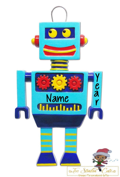 Christmas Ornament Robot/ Kids/ Boy/ Child - Personalized + Free Shipping!