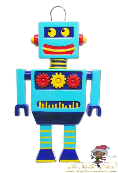 Christmas Ornament Robot/ Kids/ Boy/ Child - Personalized + Free Shipping!