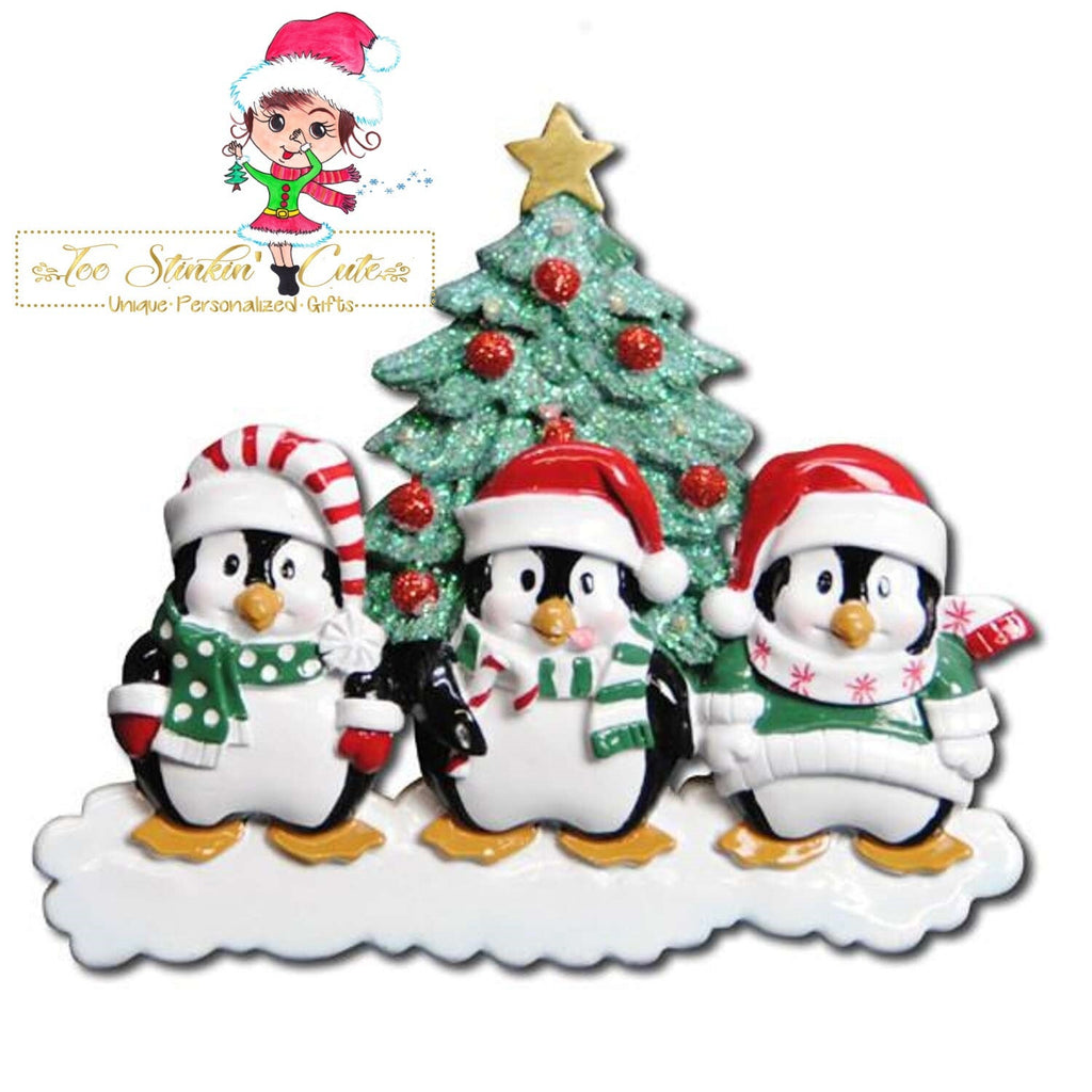 Personalised Penguin Family Tree Topper