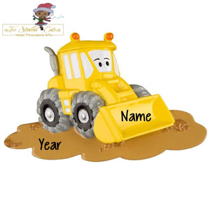 Christmas Ornament Bulldozer/ Construction/ Kids/ Children Boys Girls - Personalized + Free Shipping!